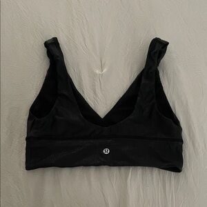 lululemon athletica Classic Black Sports Bra-shimmery fabric
